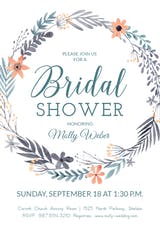 Dreamy Wreath - Bridal Shower Invitation